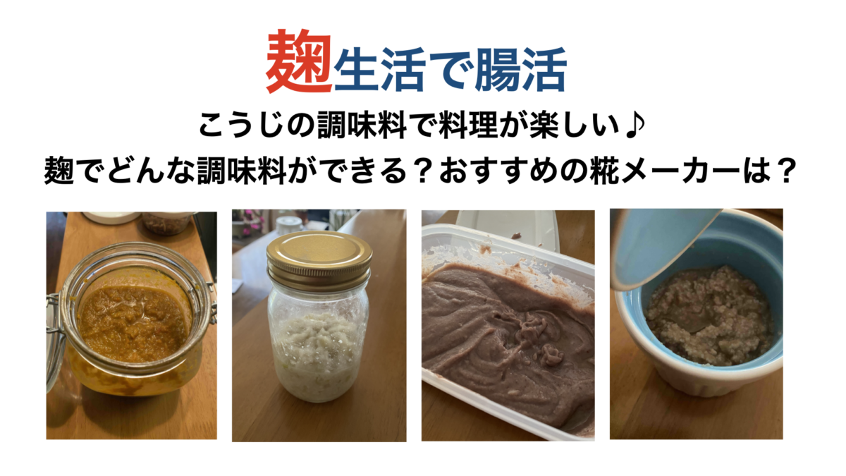 麹で調味料を作ろう!〜発酵生活で腸活〜味噌、あんこ、塩麹、醤油麹、だし麹、玉ねぎ麹、カレー麹 - のまどぼ